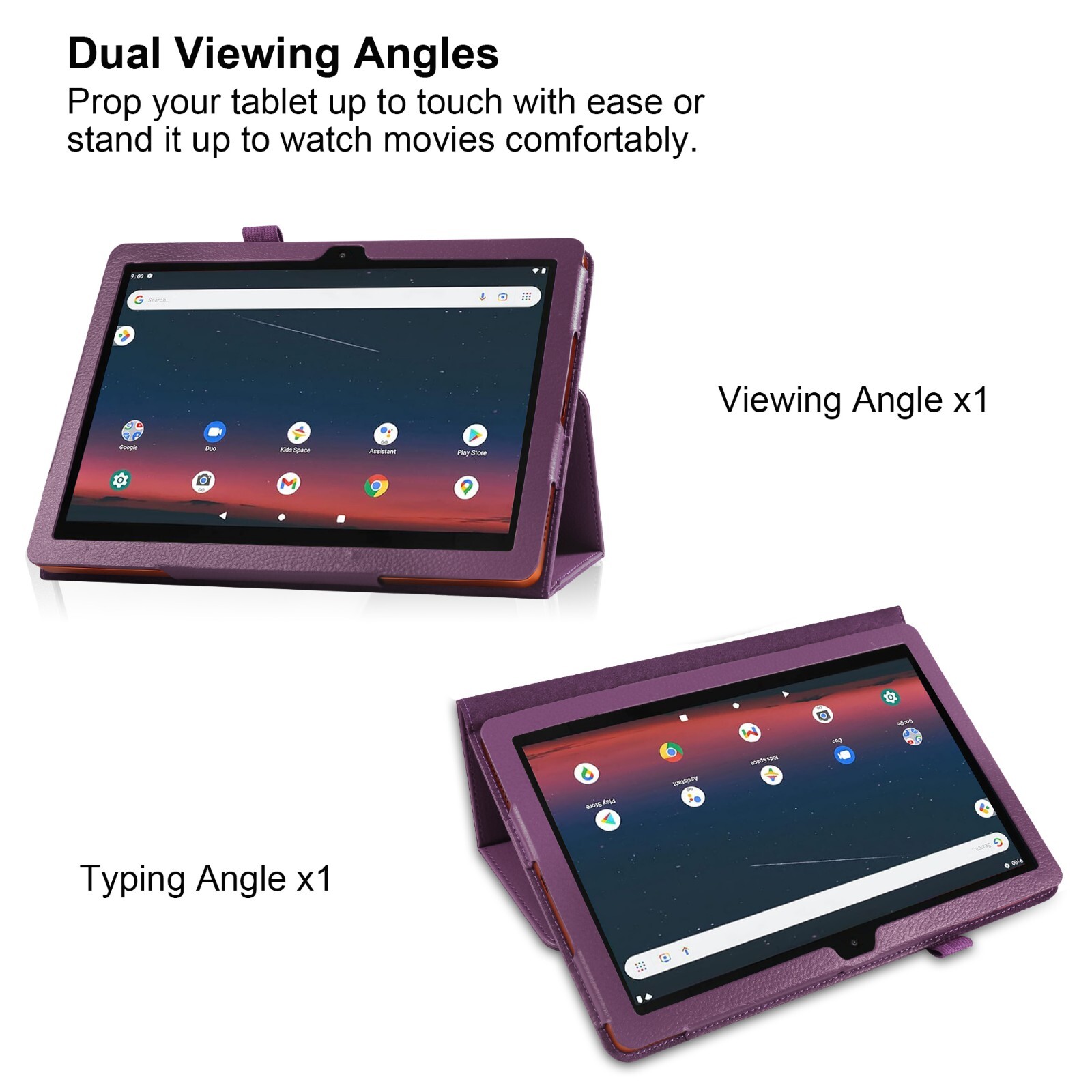 Onn 11” Tablet Pro Case (2024 Model) Leather Folio Cover for Onn 11 inch+Stylus