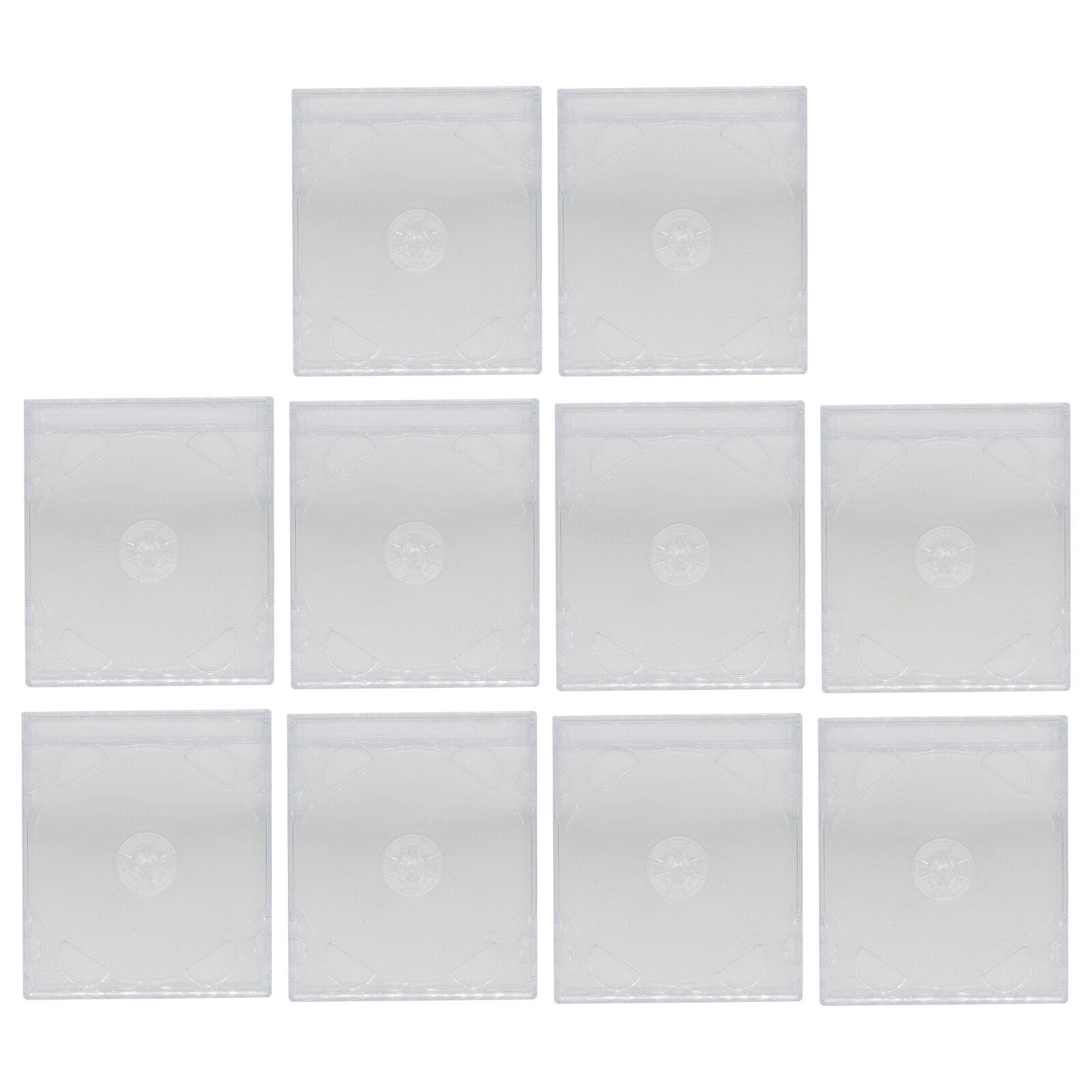 Pack of STANDARD Double CD Jewel Cases with Clear Tray 10.4mm 2 Disc CD Cover