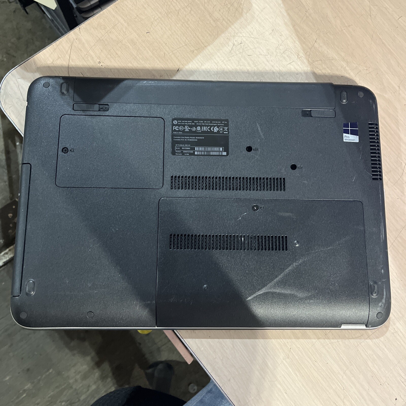 HP PROBOOK 450 G3 INTEL CORE I5-6500U 2.50GHZ 8GB RAM NO HD +