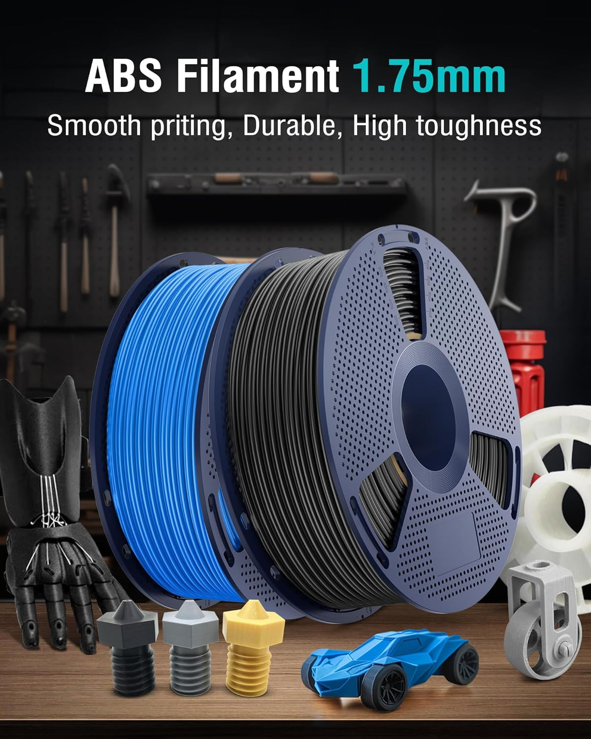 【BUY 4 GET 2 FREE,ADD 6】SUNLU ABS 3D Printer Filament 1.75MM +/-0.02MM 0.9KG