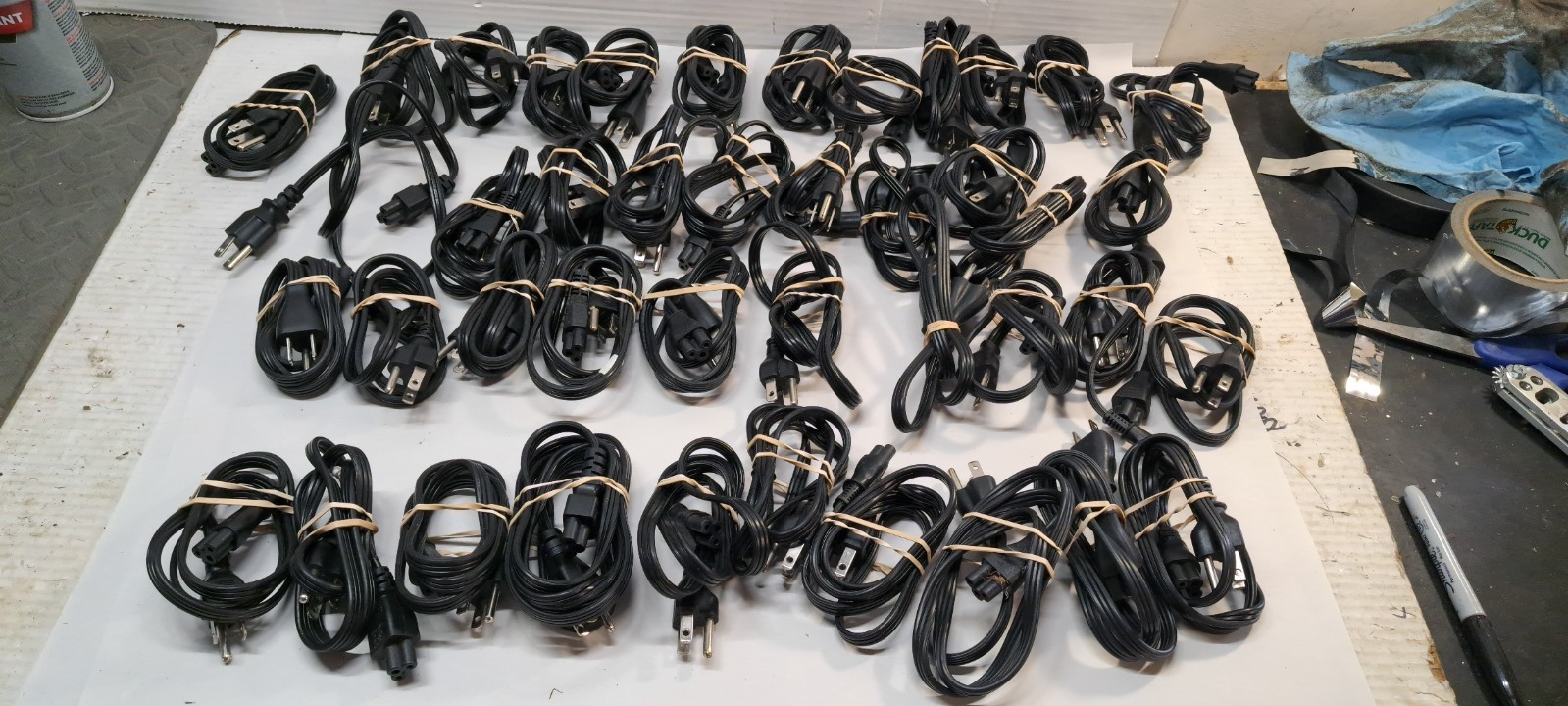 Lot of 42 Dell Genuine 0K260C 3 Prong Mickey Mouse Power Cord 3FT
