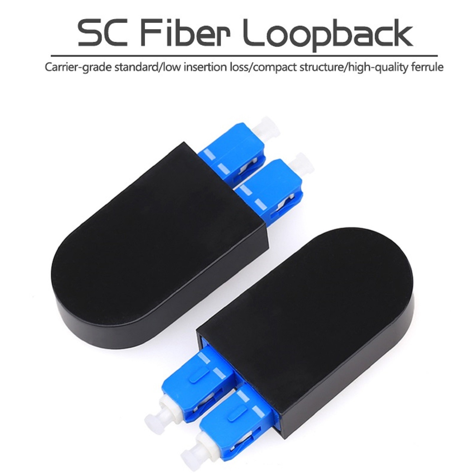 Loopback Fiber Opitc Adapter Single Mode SM Double SC Optical Fiber Connector