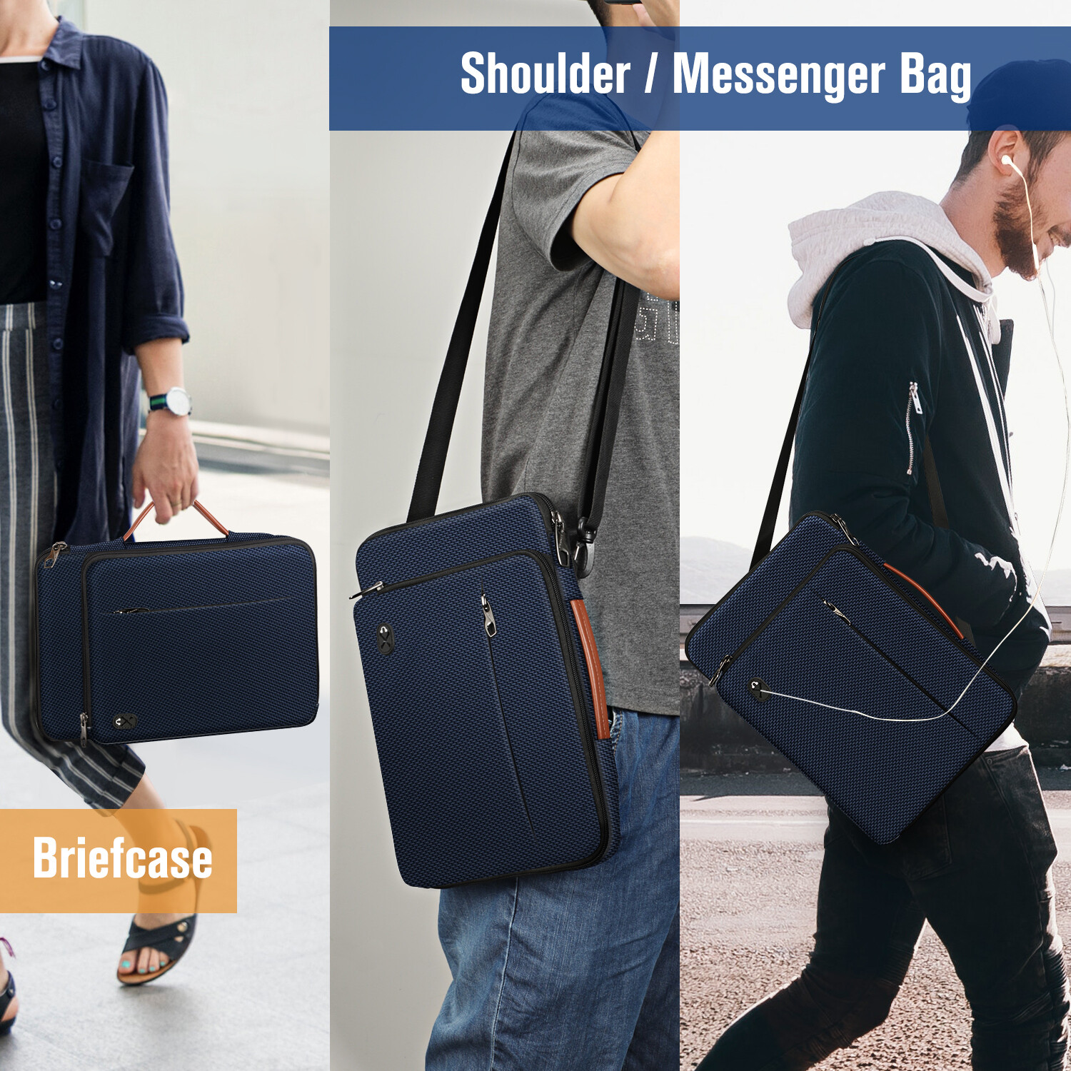13 Inch Laptop Sleeve Case Briefcase Shoulder Bag for MacBook Air 13/ Pro 13 M1