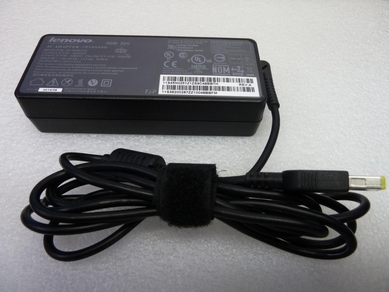 Genuine Lenovo 90W AC Power Adapter 20V 4.5A ADLX90NLC2A, 36200287, 45N0483