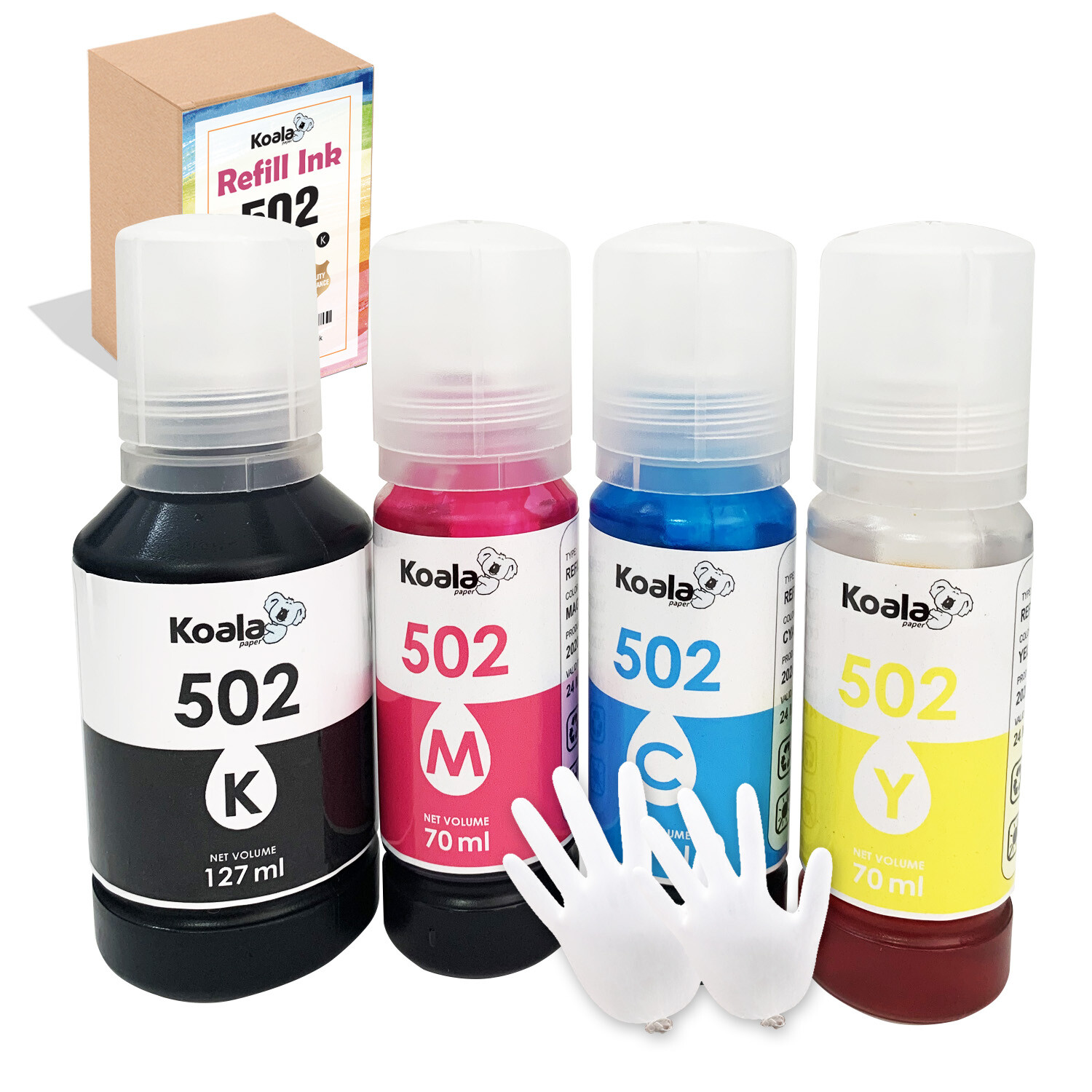 Lot Koala Ink Refill Kit for Inkjet Printers, Canon, HP, Epson, 502 Ink 522 Ink