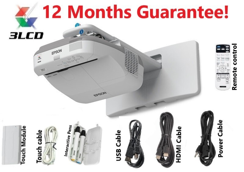 Epson BrightLink 595Wi 3LCD Ultra Short Throw Projector – New Lamp Installed!