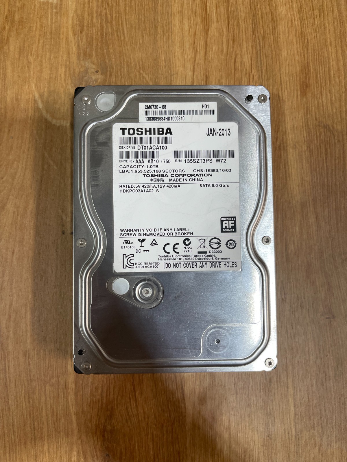 Toshiba DT01ACA100 1TB 7200RPM SATA 3.5″ HDD Desktop Hard Drive