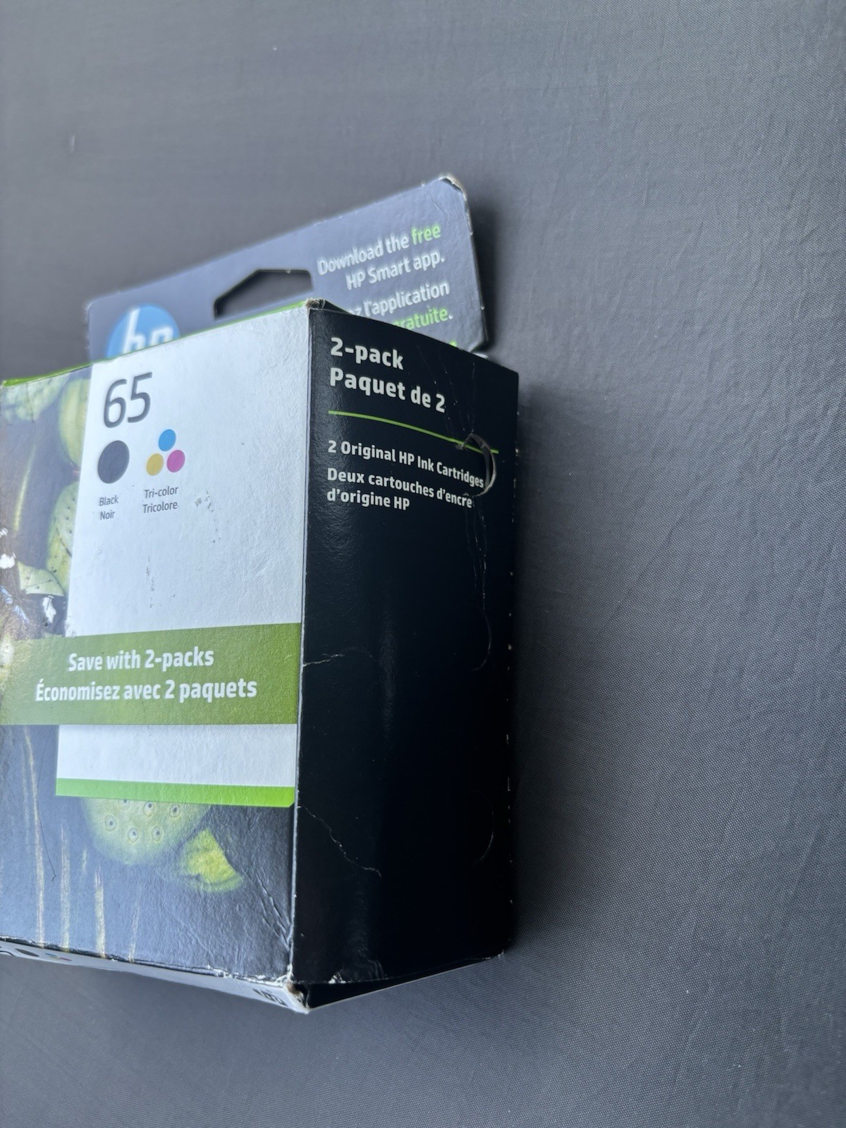 Genuine HP 65 T0A36AN Black & Tri-color Original Ink Cartridges – 2-Pack – NEW