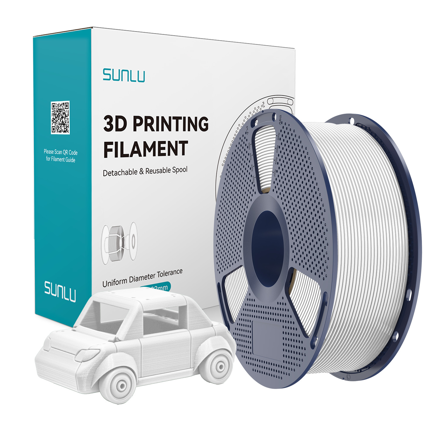 SUNLU 10×1KG 1.75MM PETG Filament High toughness 3D Printer Consumables