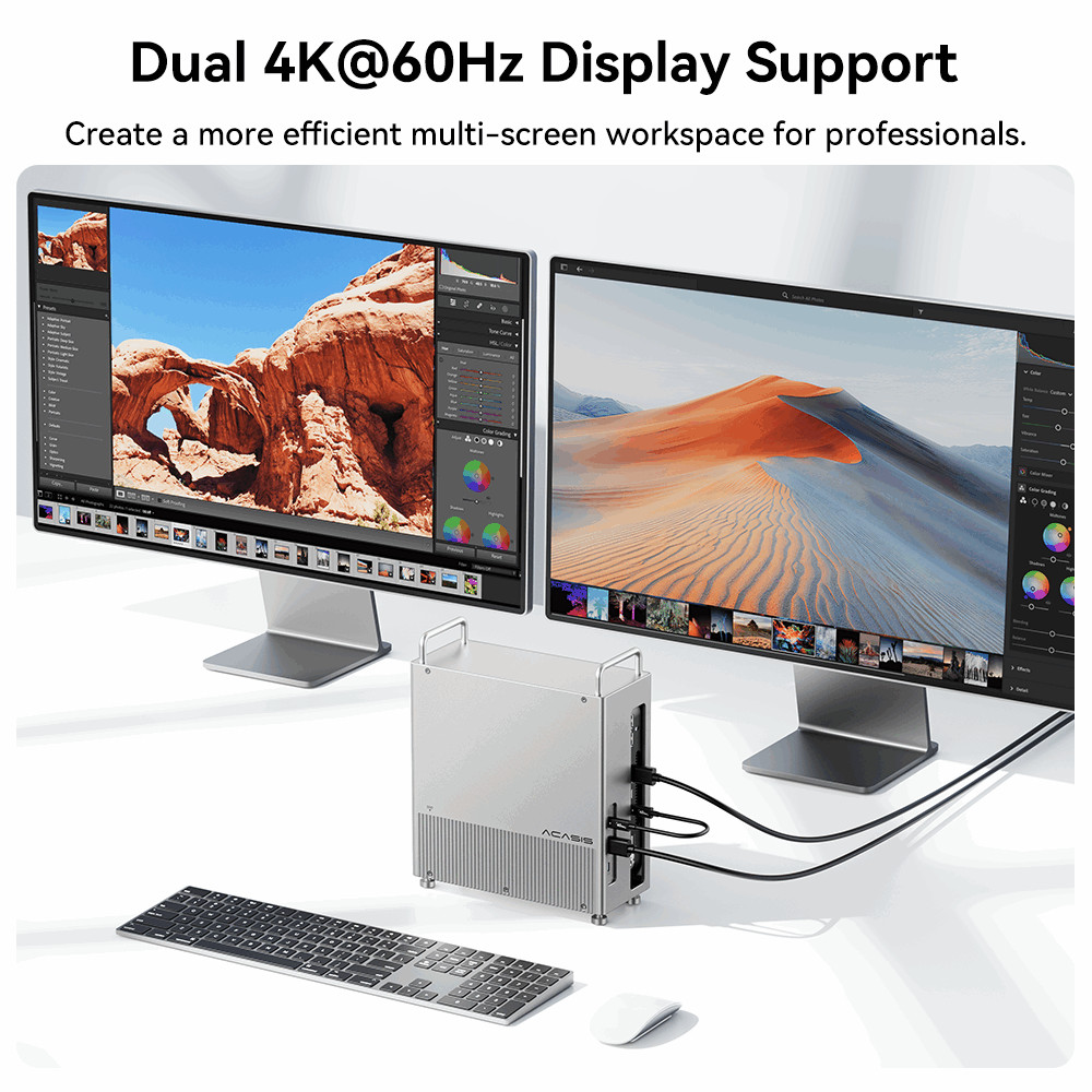 Acasis 40Gbps Mac mini M2 Dock & Stand 8TB M.2 NVMe SSD Enclosure for Mac M2&M1