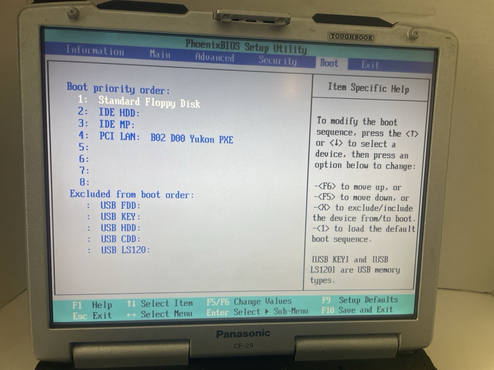 PANASONIC CF 29 Toughbook Laptop 1.60GHz Pentium M 512MB RAM NO HDD FOR REPA