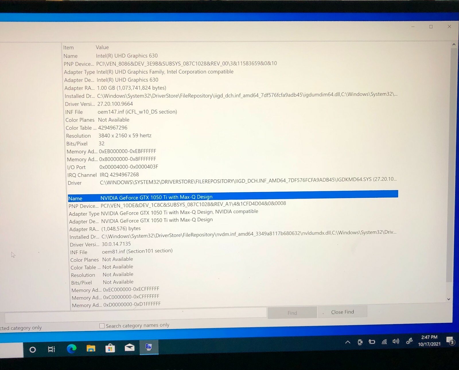 Dell XPS 15 9570 Intel(R) Core (TM)i7-8750H CPU@2.20GHz 2.21GHz (Excellent Cond)