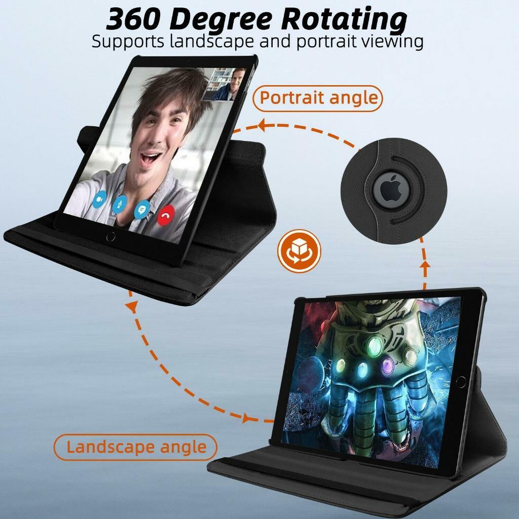For iPad Mini 6th 5/4/3/2/1 Smart Case Magnetic Leather Cover Stand 360 Rotating