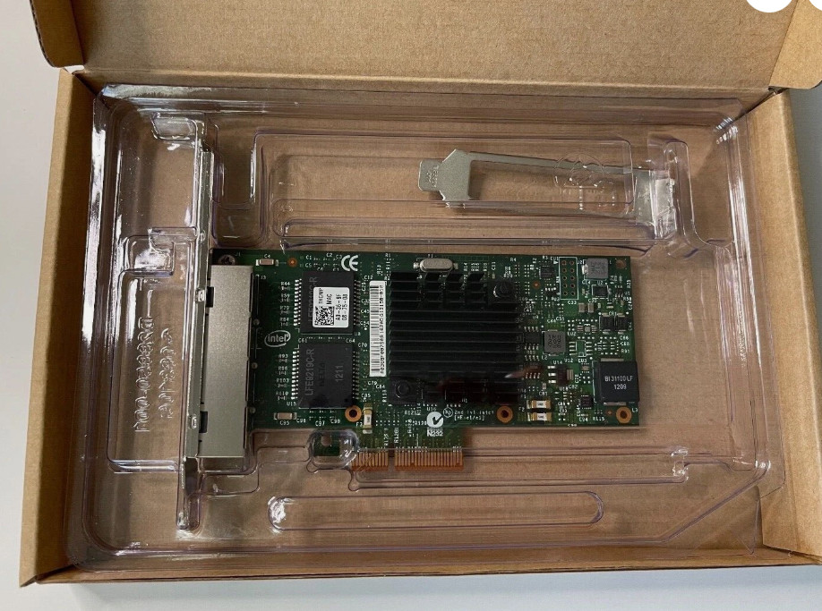 Dell 0NWK2 Intel i350-T4 Quad Port Ethernet Network Card PCIe2.1 5GT/s + Bracket
