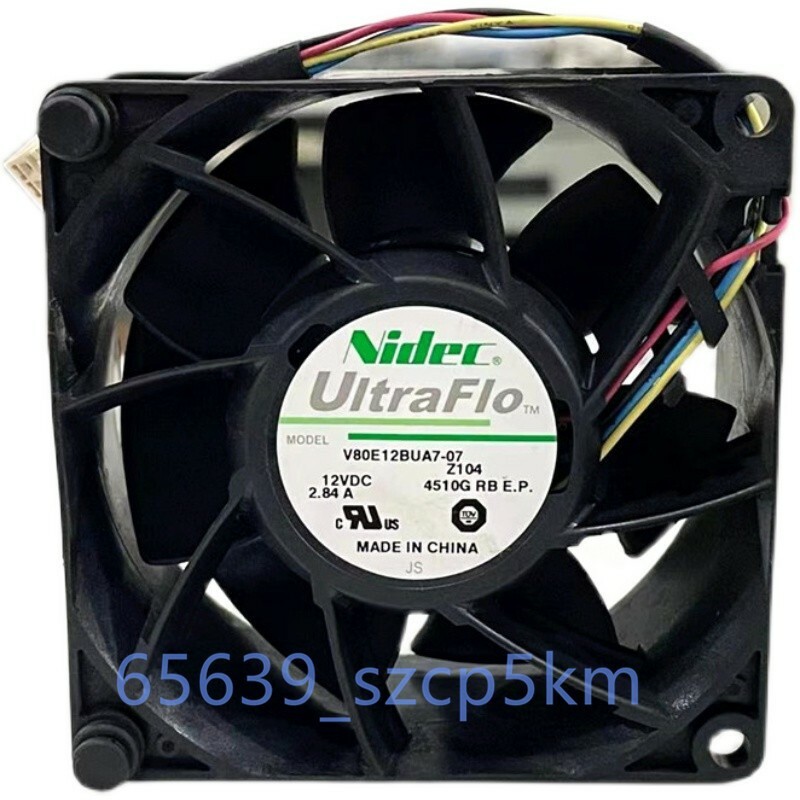NIDEC V80E12BUA7-07 DC12V 2.84A 8CM 8038 4-PIN PWM Cooling Fan