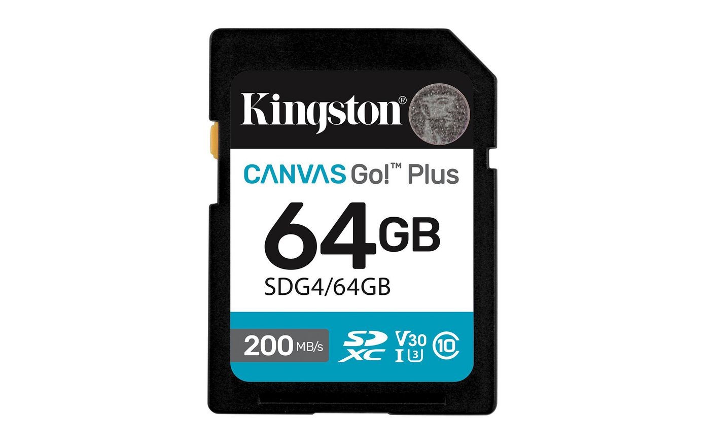 Kingston W129176499 SDG4_64GB Canvas Go! Plus 64Gb Sdxc Go Gen4 200Mb/S C10 ~E~