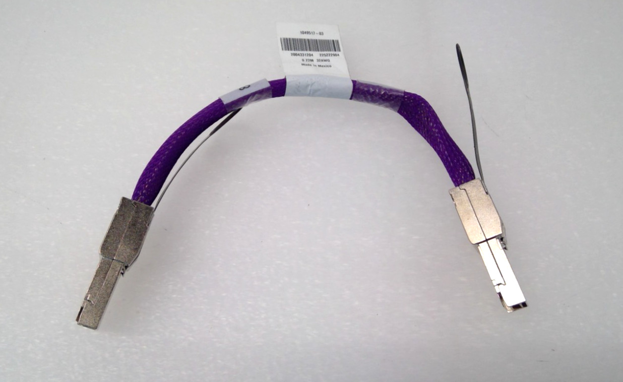 Molex 0.22m DAC High Speed PEIe CDFP x16 Connector Cable 32AWG 1049517-03 Purple