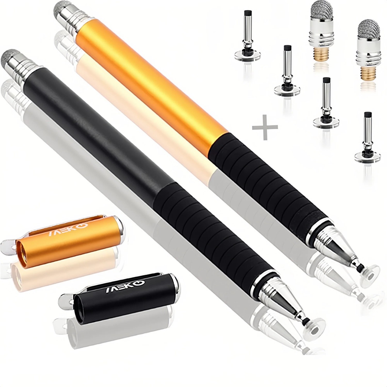 2 Pcs, 2 in 1 Precision Series, Disc Stylus Styli Bundle Black Gold
