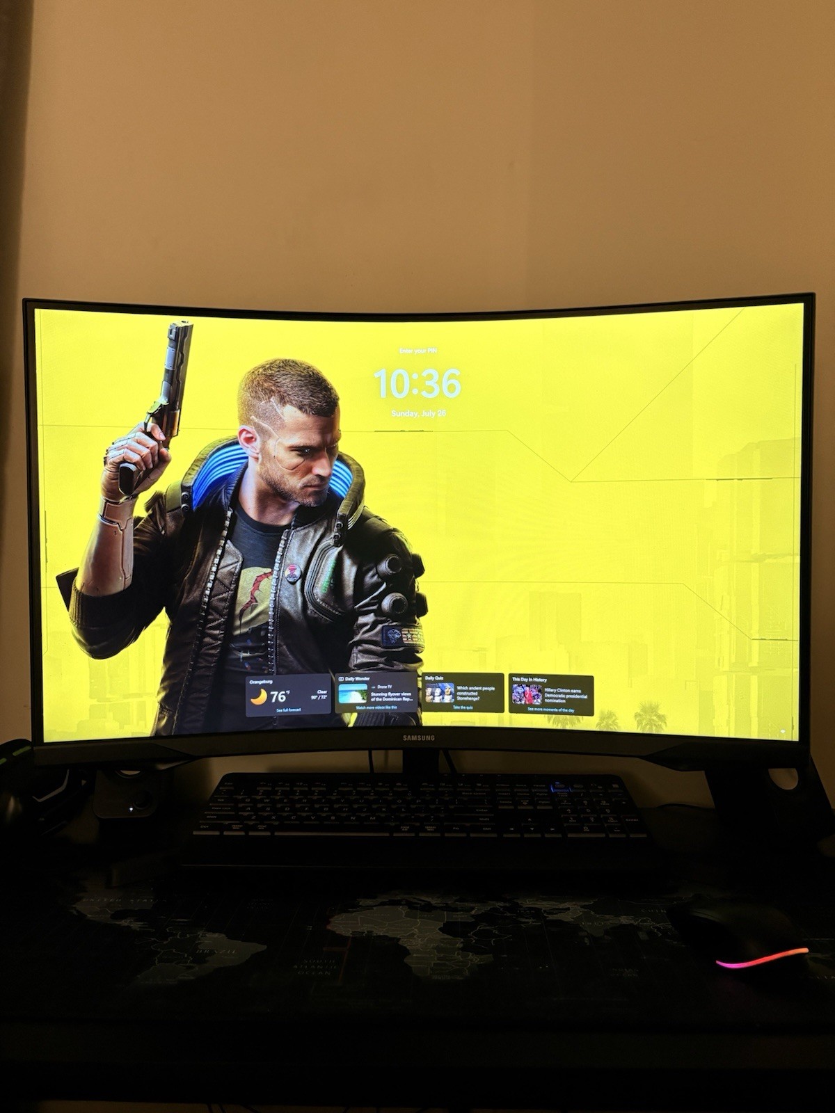 Samsung Odyssey 32″ G5 QHD Curved Monitor 165Hz 1000R 1ms Black LS32CG554ENXZA