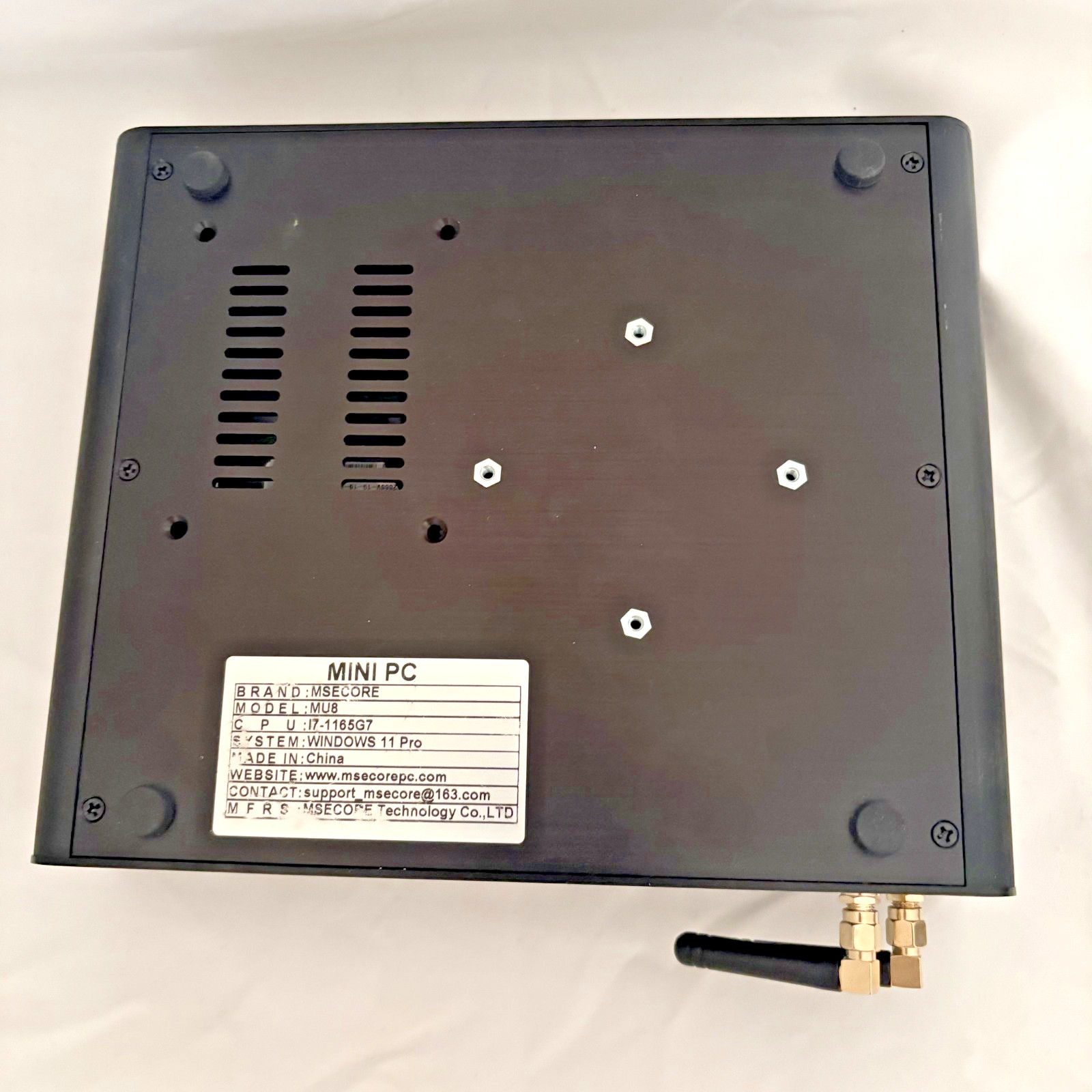 Intel Core i7-1165G7 Barebones NO DDR4 SSD MSECORE Mu8 fanless mini pc NOT NUC11