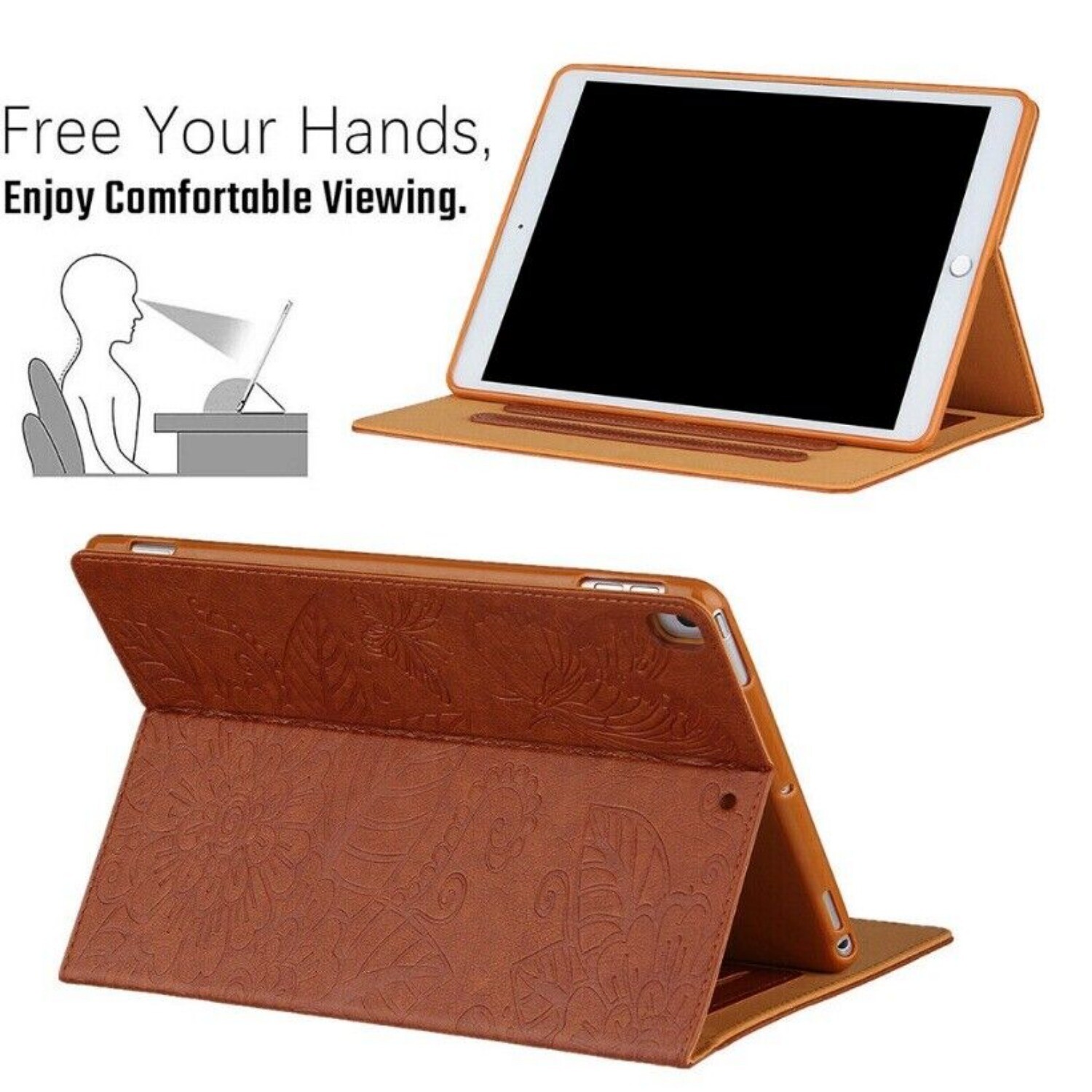 Case For iPad 7th 6th 5th Gen Mini 4 5 Air 11 2024 (M2) Leather Stand Flip Cover