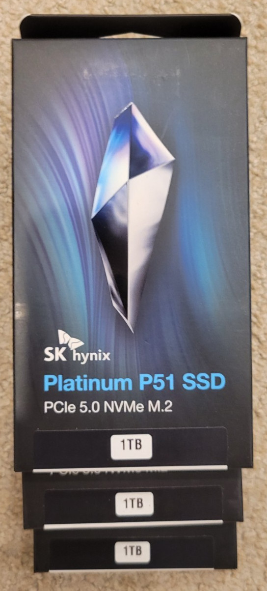 SK hynix Platinum P51 1TB PCIe Gen5 NVMe M.2 2280 Internal SSD