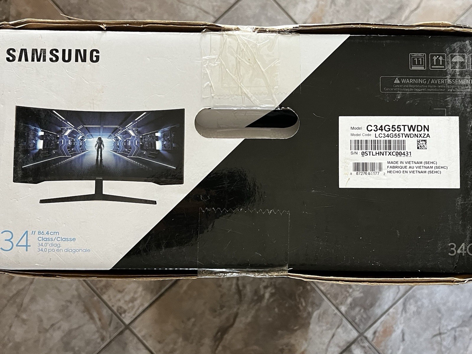 Samsung Odyssey G5 34″ Curved 3440×1440 VA 165Hz 1ms Monitor C34G55TWDN
