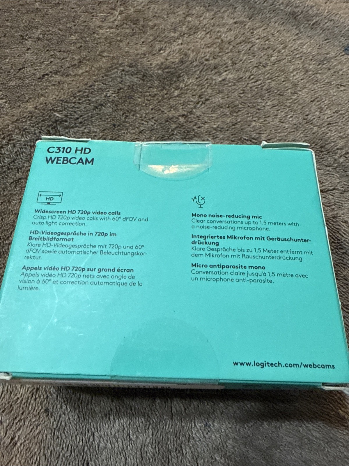 NEW Logitech HD Webcam C310, Standard Packaging 720P HD Ships within 24 hours