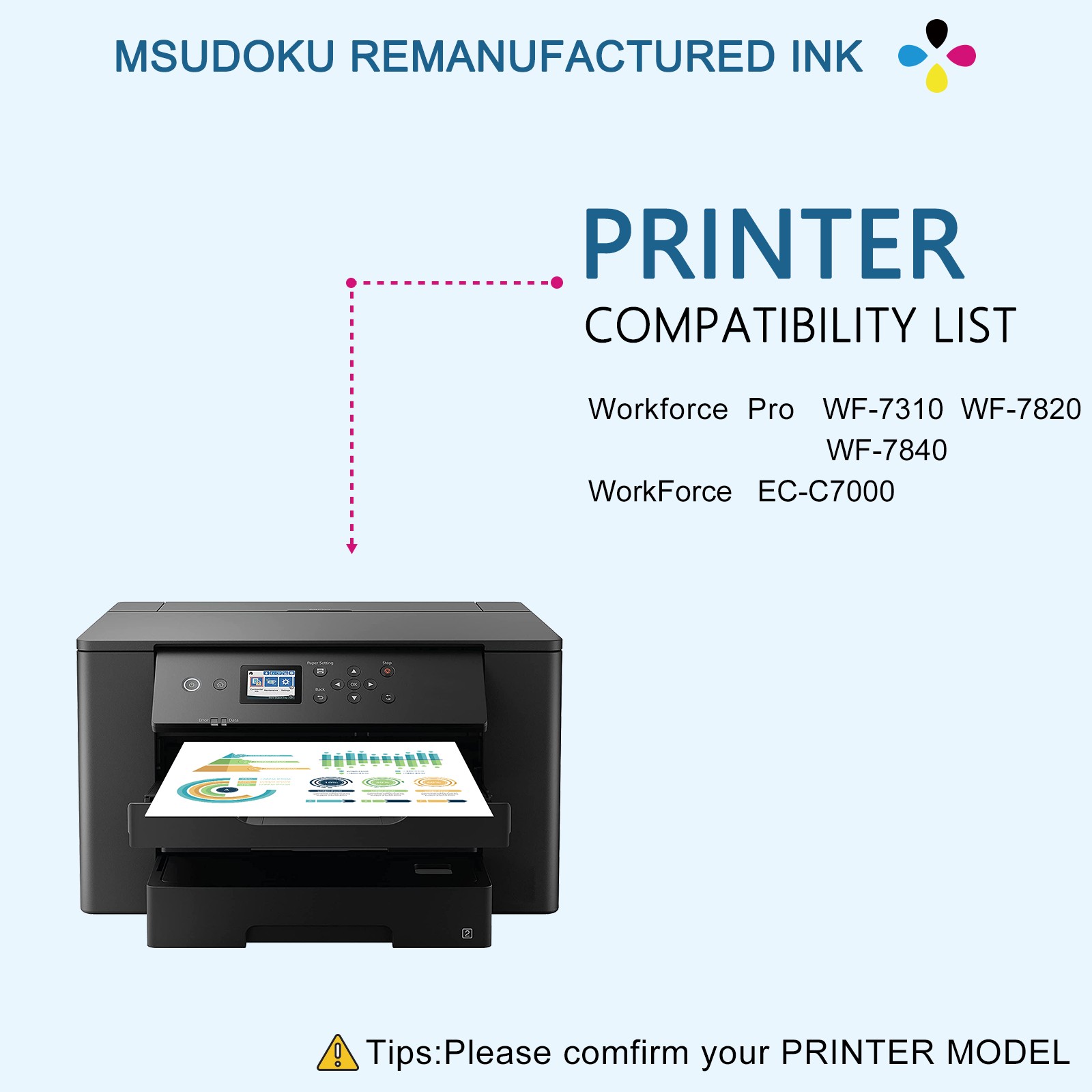 812XL Ink Cartridges Compatible For Epson WorkForce WF-7840 WF-7820 EC-C7000 5PK