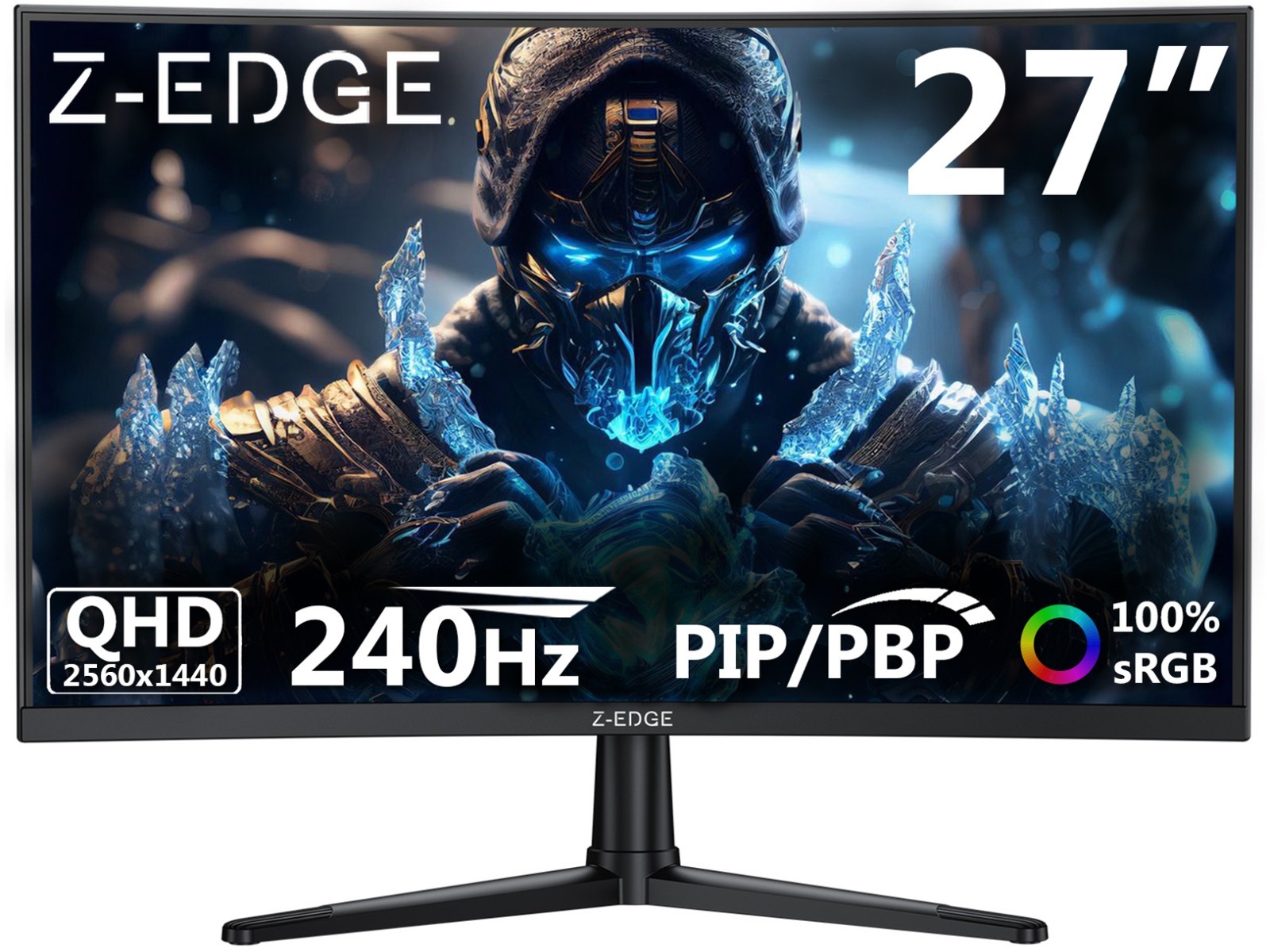UG27PX 27″ 2K 2560×1440 240Hz 1ms Curved Gaming Monitor, 1.07B Colors, 100% sRGB
