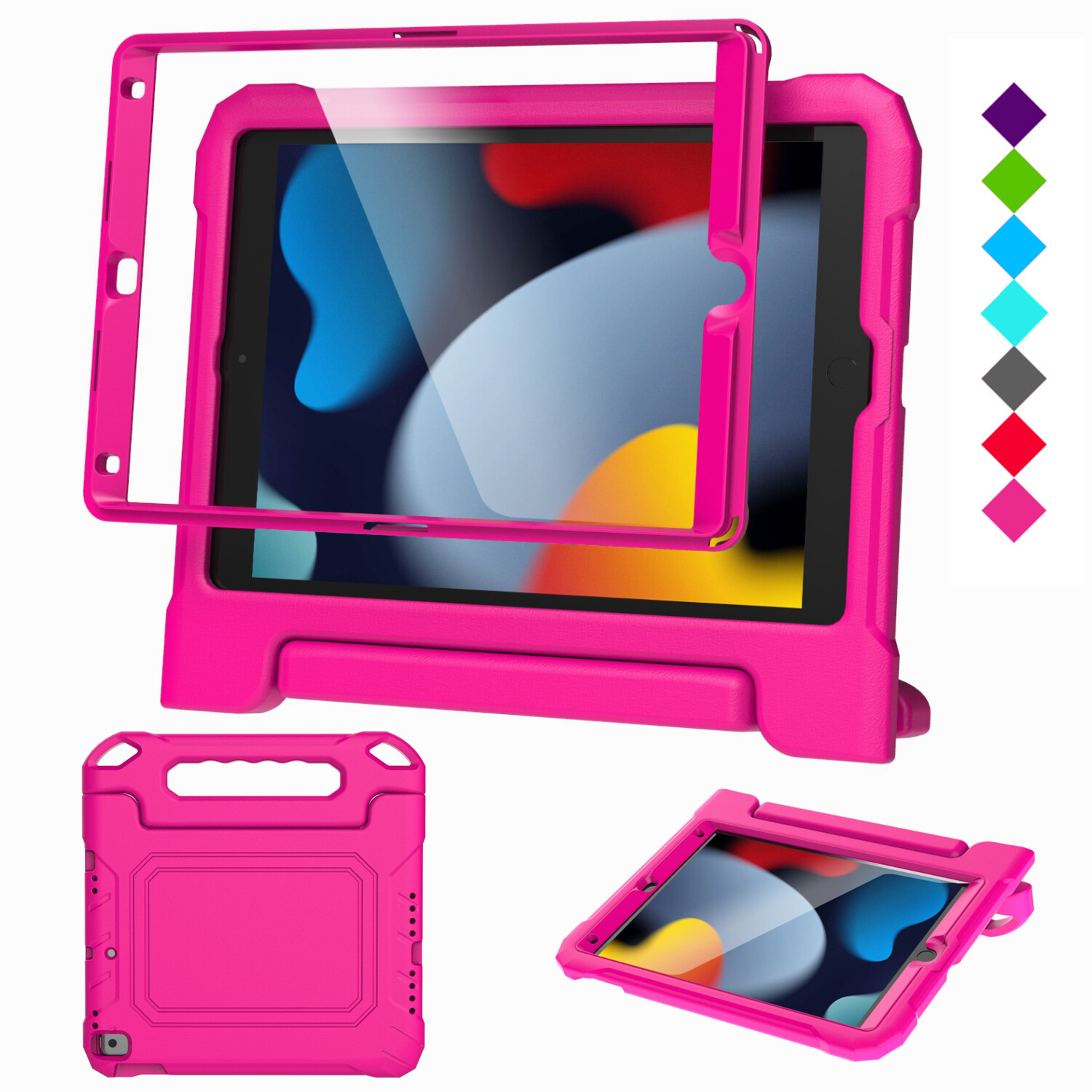 Kids Case For iPad 9th/8th/7th Generation 10.2″ with Built-in Screen Protector