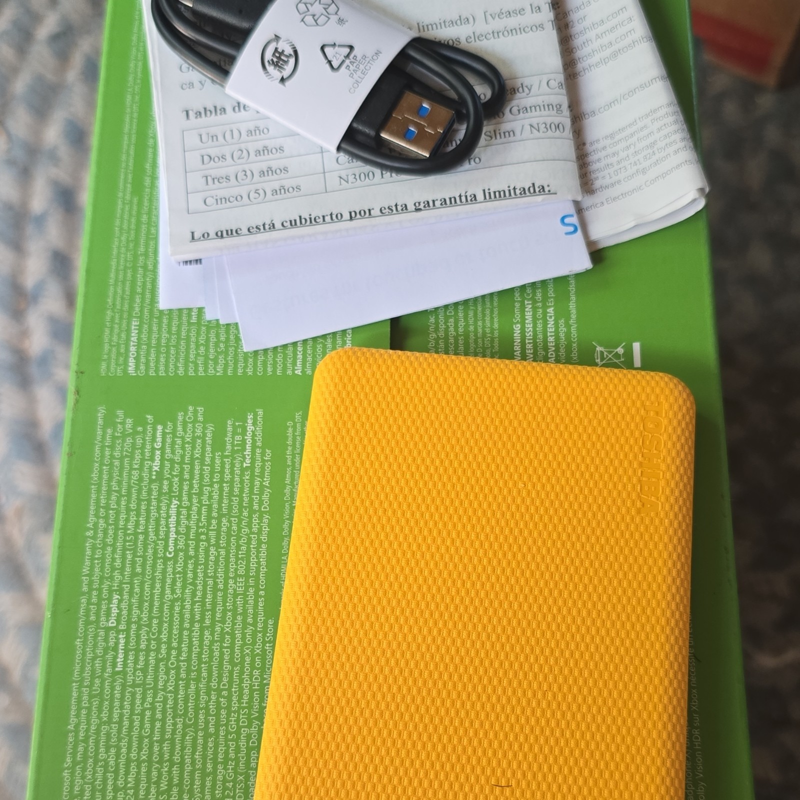 Toshiba Canvio Advance+ 2TB Portable External HDD USB 3.0 Password Yellow