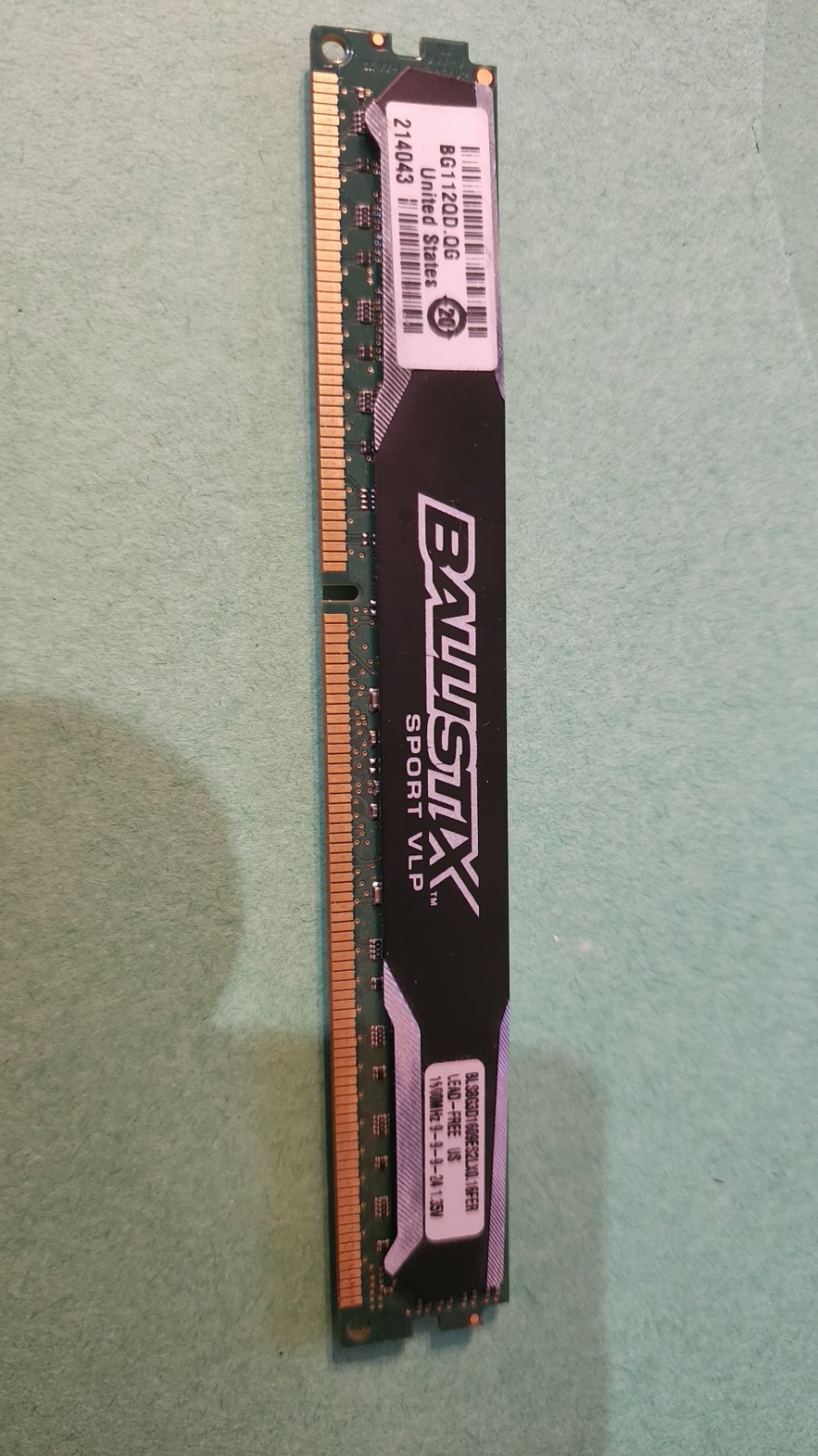 Micron Crucial Ballistix Sport VLP 8GB DDR3 BLS8G3D1609ES2LX0 1600MHz 9-9-9 1.35