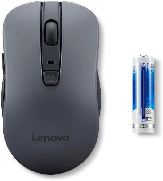 Lenovo WL310 Bluetooth Silent Mouse, Ergonomic, Adjustable DP,Grey