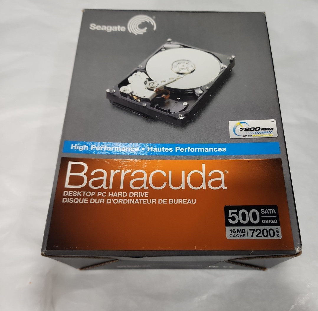 Seagate Barracuda 500gb SATA hard drive sealed in box