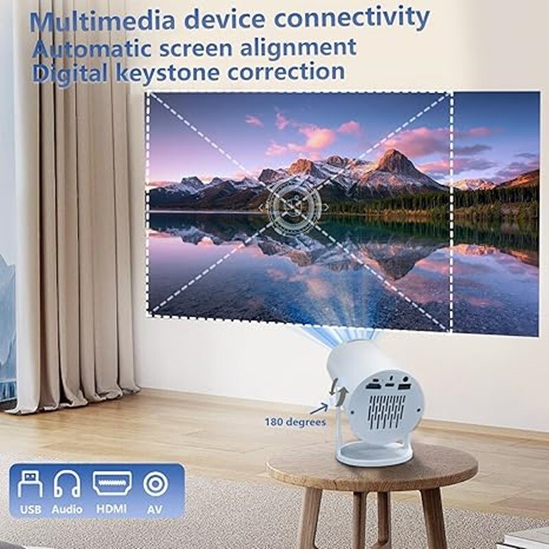 HY300 mini projector, portable projector, outdoor party projector, smart project
