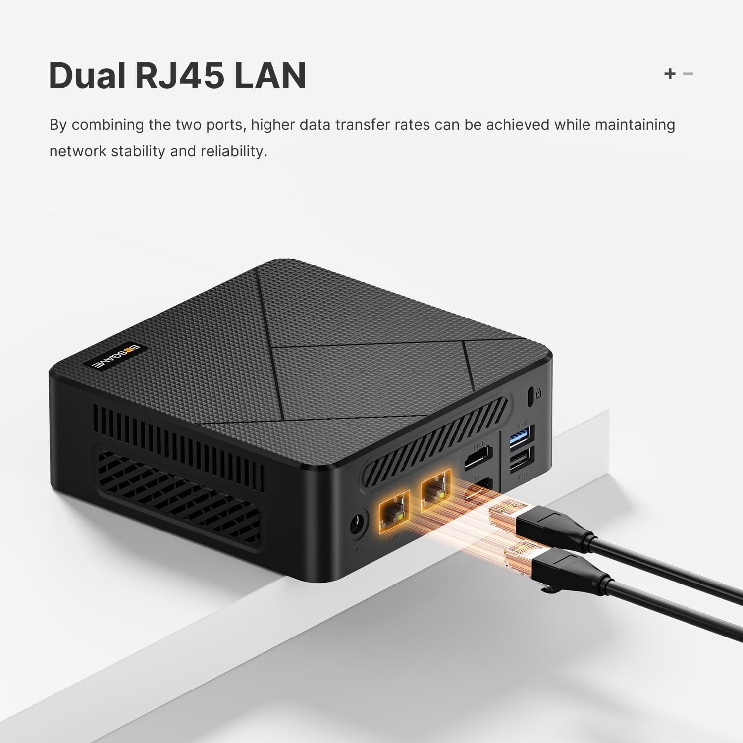 BOSGAME E4 Mini PC AMD Ryzen 5 3550H, 16GB DDR4 512GB SSD for Office & Home