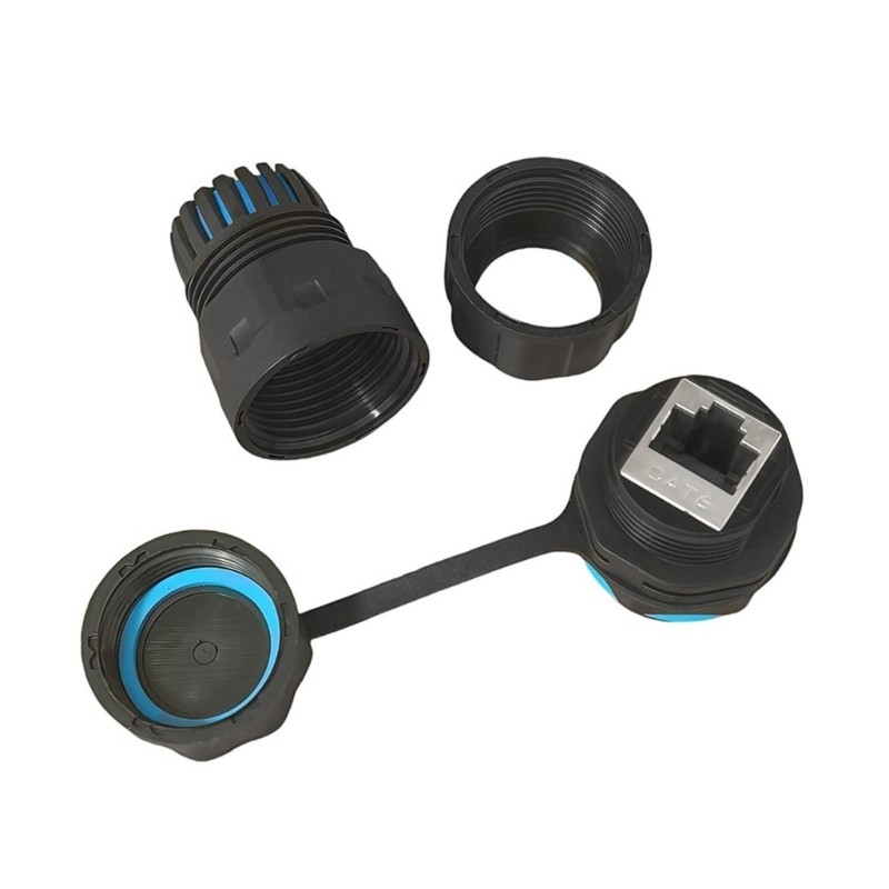 Quick Cat6 250MHz IP68 Level Shielded RJ45 Coupler M23 RJ45 Cat6 Connector