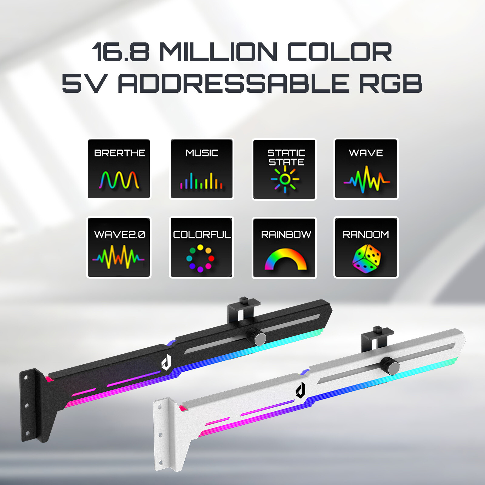 5V 3PIN Addressable RGB Graphics Card GPU Brace Support Video Card Sag Holder