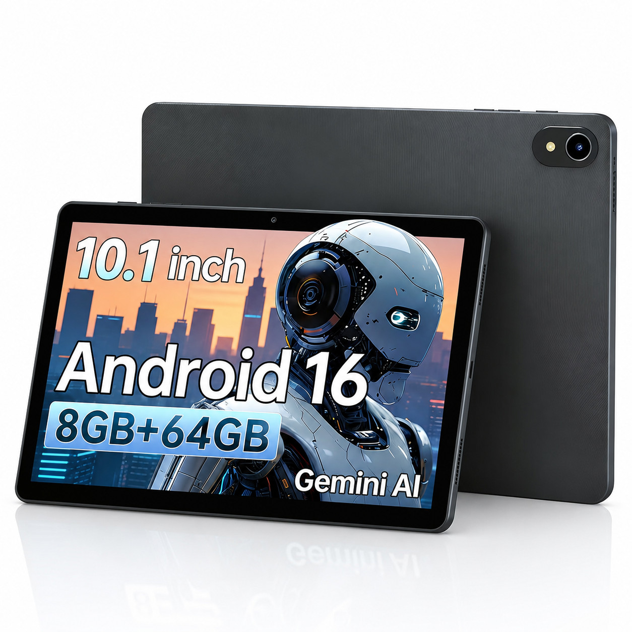 10.1″ Android 16 Tablet 8GB + 64GB ROM 1TB Expandable Gemini AI Wifi 6 Dual SIM