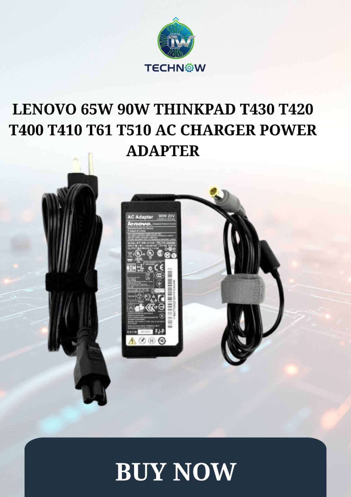 LENOVO 65W 90W ThinkPad T430 T420 T400 T410 T61 T510 AC Charger Power Adapter