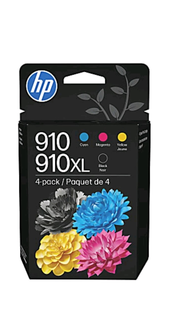 HP 910XL/910 Black High Yield and Cyan/Magenta/Yellow Standard Yield Ink…