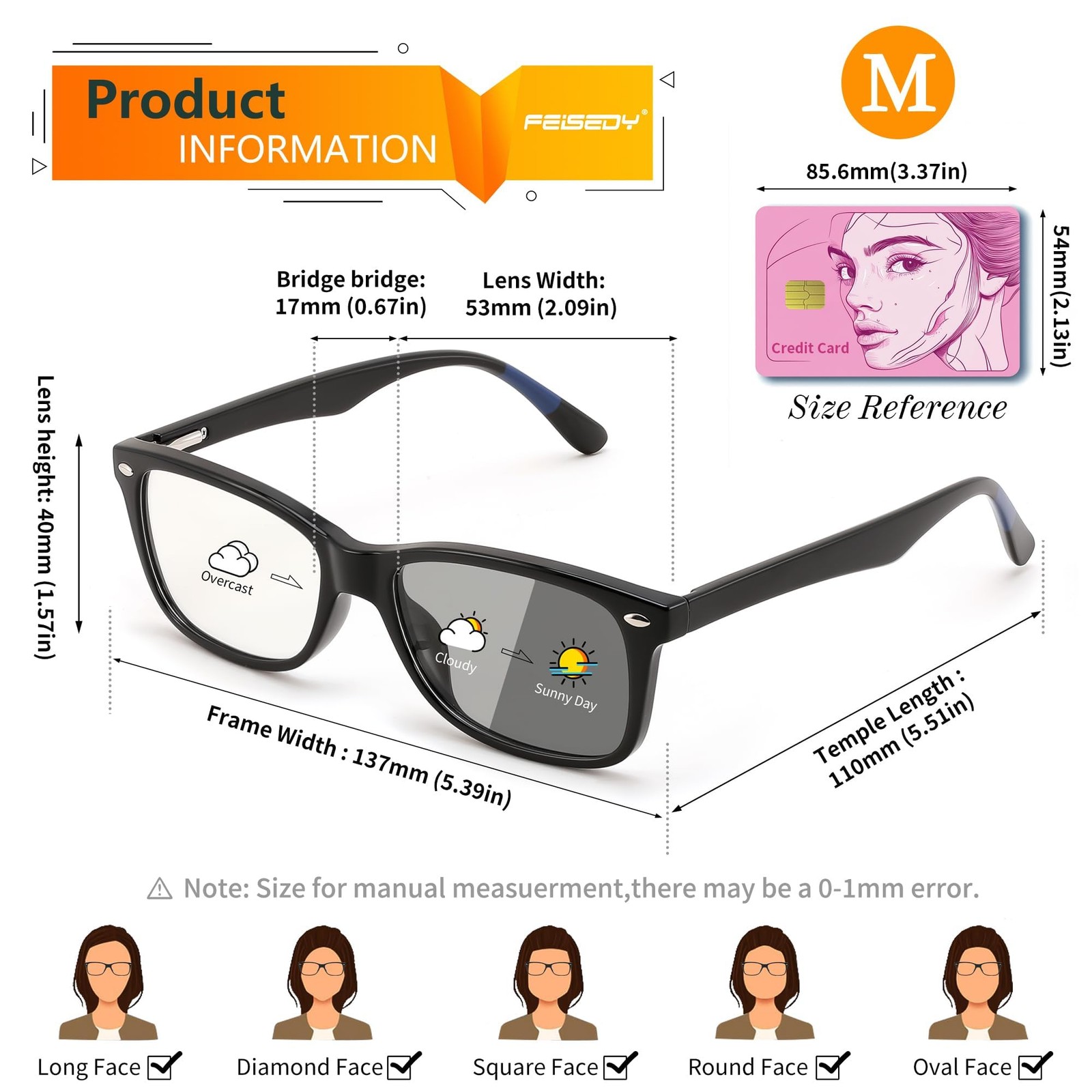 Blue Light Blocking Glasses Photochromic UV400 Protection TR90 Vintage Frame