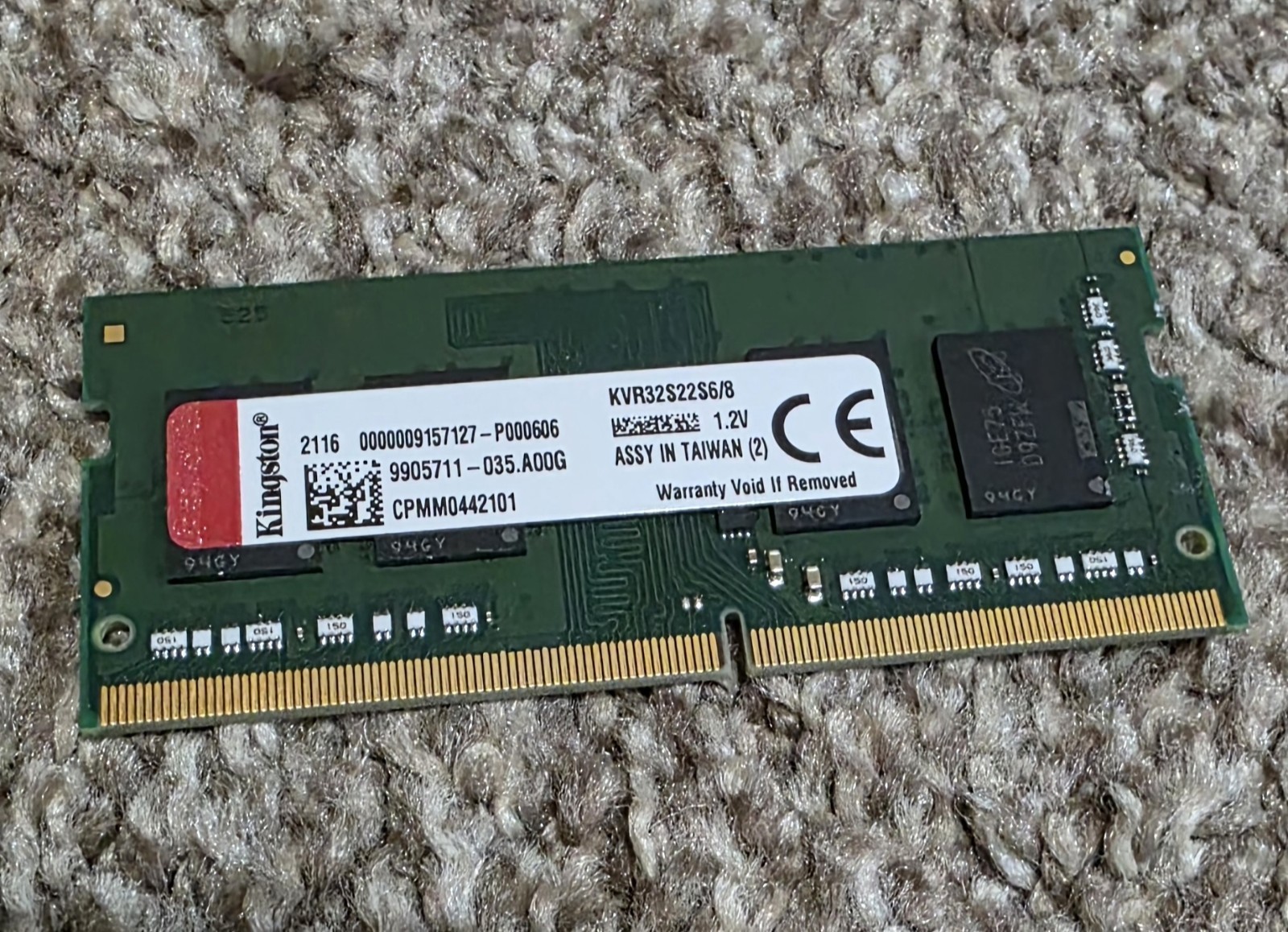 Kingston 8GB PC4 3200 DDR4 3200MHz PC4 25600 1.2V CL22 Laptop Ram Memory