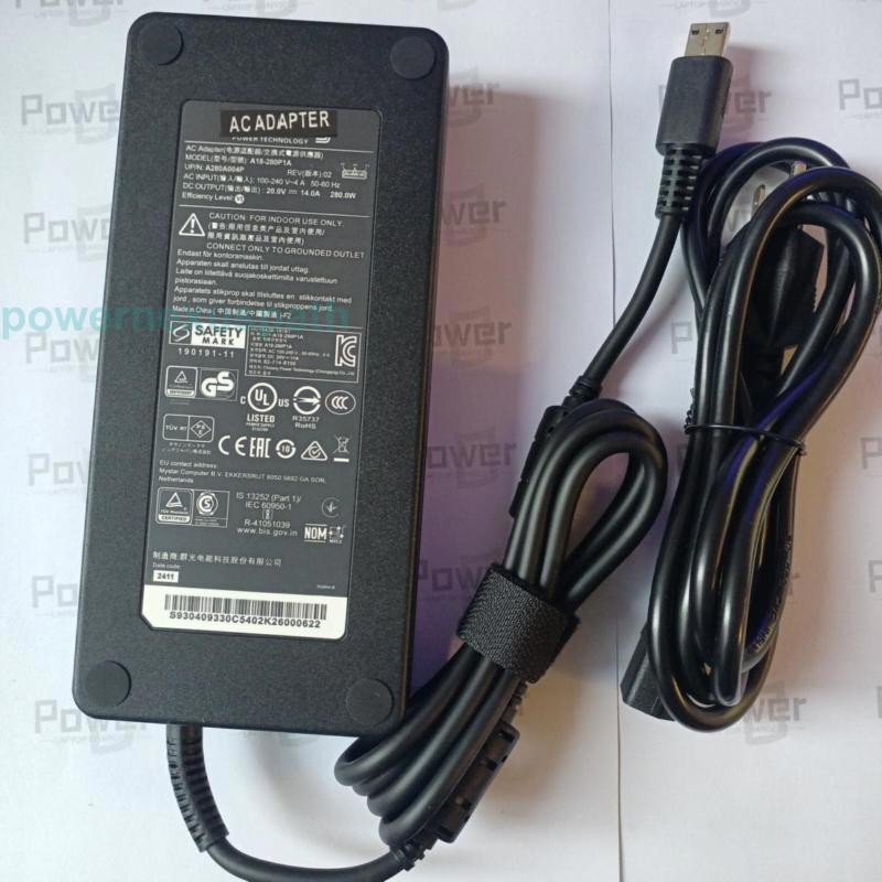 MSI Raider GE68HX GE78HX 13VG 13VF 14VGG 14VFG 280W 20V 14A AC Adapter Charger