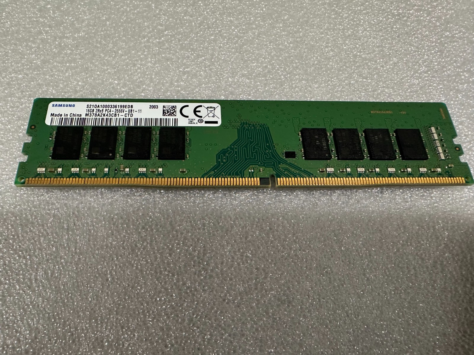 SAMSUNG 16GB DDR4 2666 UDIMM Desktop Memory M378A2K43CB1-CTD
