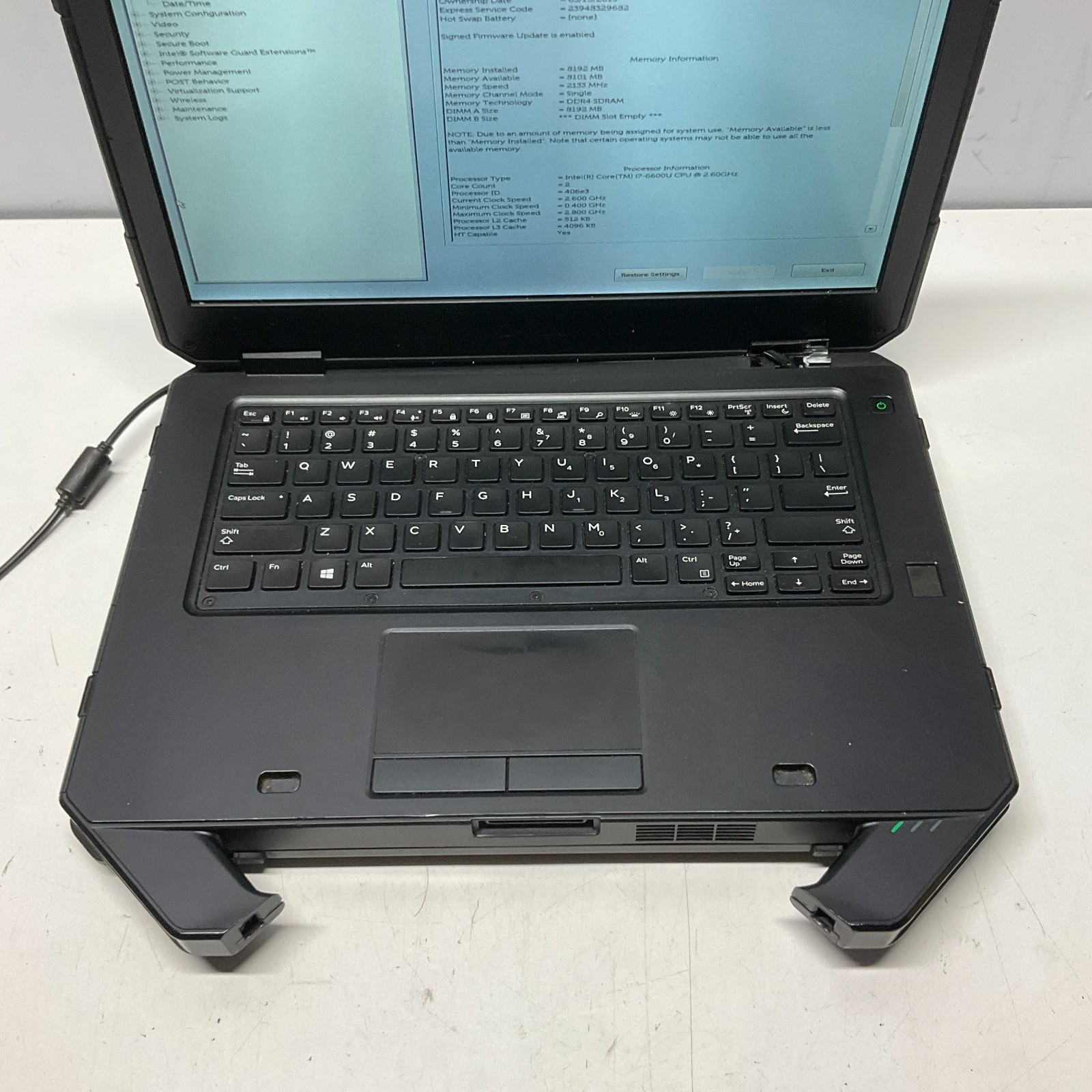 Dell Latitude 5414 Rugged Laptop Intel i7-6600U 2.60GHz 8GB NO HDD/OS/BAT READ