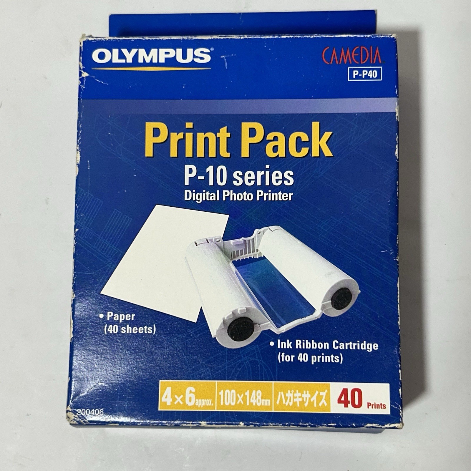 Olympus Camedia Print Pack P-10 Series P-P40 40 Prints + Ink Cartridge 4″ x 6″