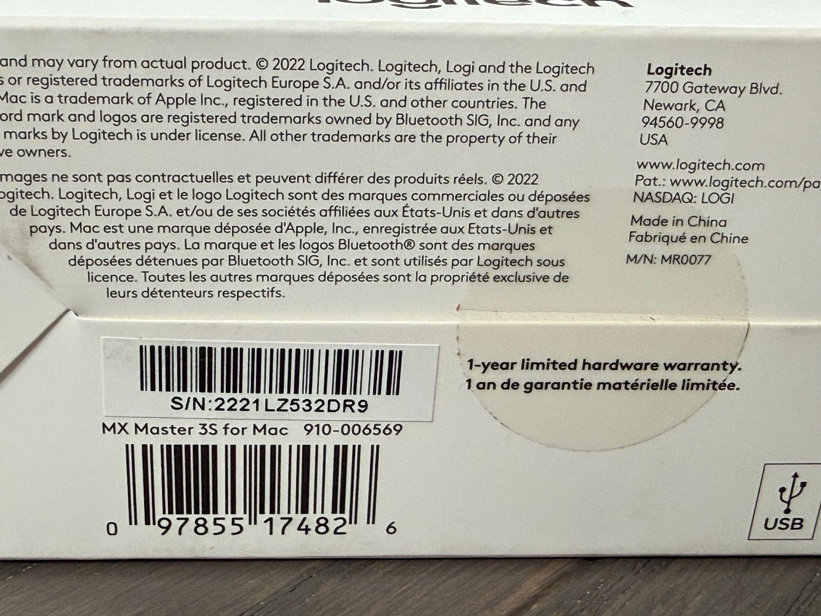 Logitech MX Master 3S for Mac – Bluetooth Laser Mouse – Space Gray