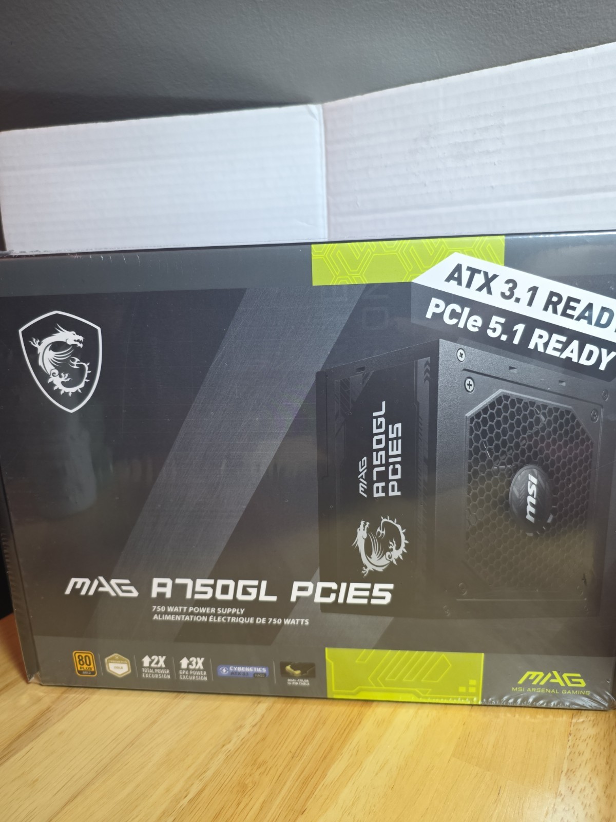 MSI – MAG A750GL PCIE5, Fully Modular Compact 750W Power Supply – NEW SEALED